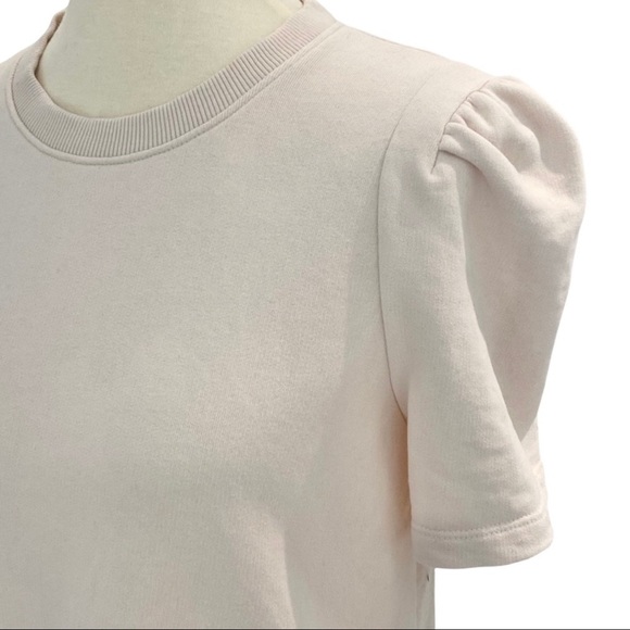 Club Monaco Cream Dieorna Princess Short Sleeve Terry Top Size Medium - Picture 8 of 11